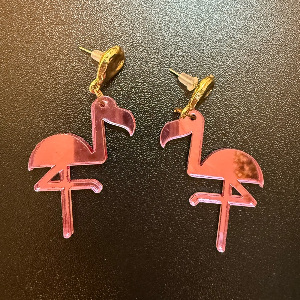 Pink Flamingo Earrings